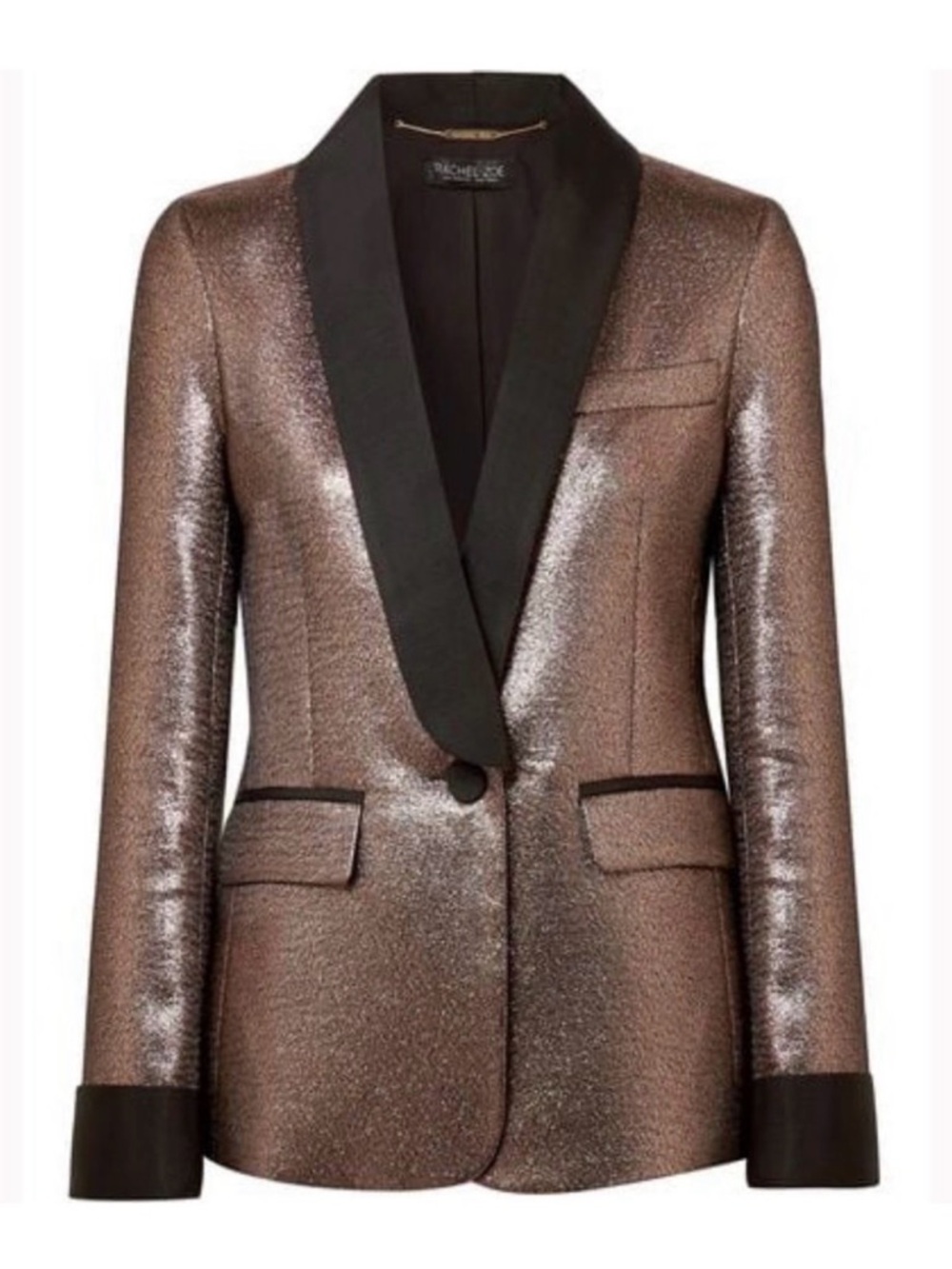Rachel Zoe Toni Metallic-Jacquard Blazer - Size 8